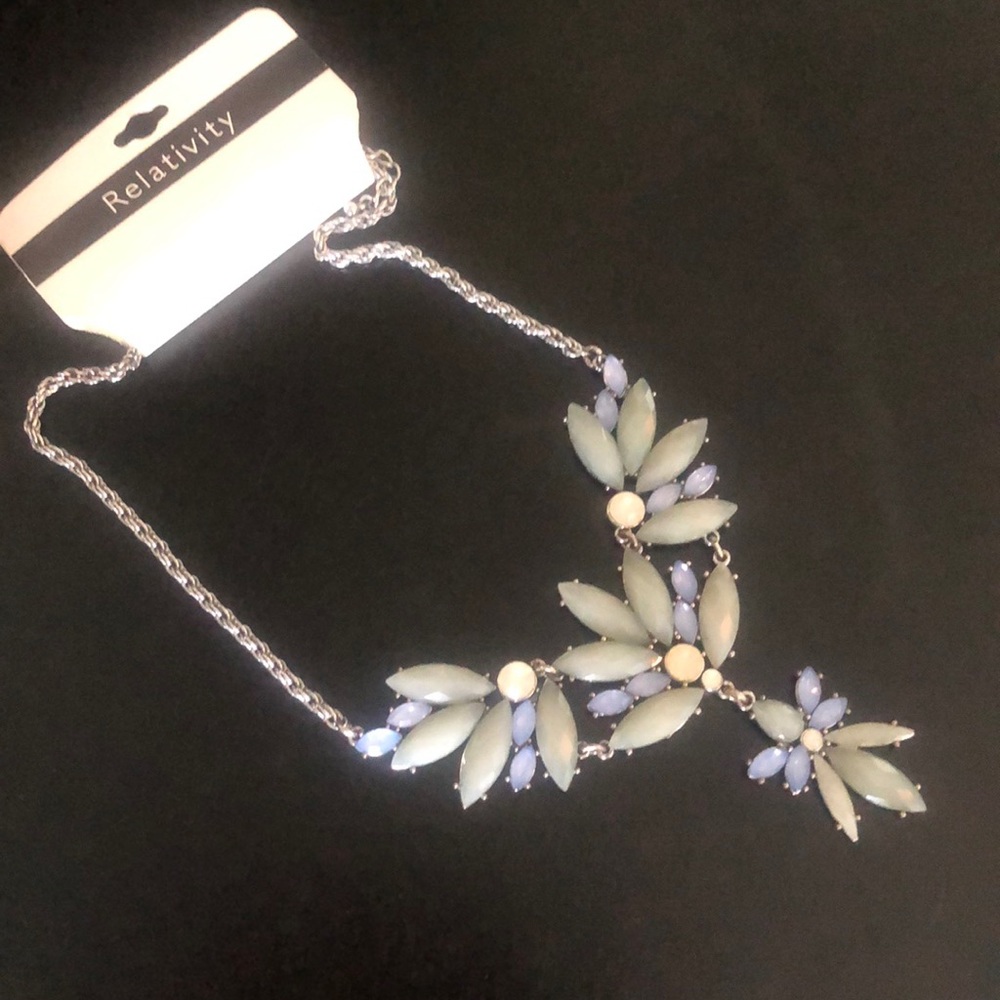 Teal and purple necklace